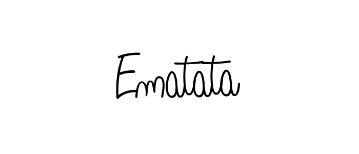 if you are searching for the best signature style for your name Ematata. so please give up your signature search. here we have designed multiple signature styles  using Angelique-Rose-font-FFP. Ematata signature style 5 images and pictures png