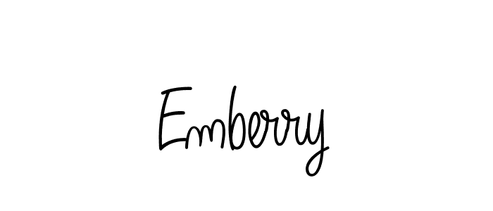 Emberry stylish signature style. Best Handwritten Sign (Angelique-Rose-font-FFP) for my name. Handwritten Signature Collection Ideas for my name Emberry. Emberry signature style 5 images and pictures png