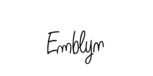 You should practise on your own different ways (Angelique-Rose-font-FFP) to write your name (Emblyn) in signature. don't let someone else do it for you. Emblyn signature style 5 images and pictures png