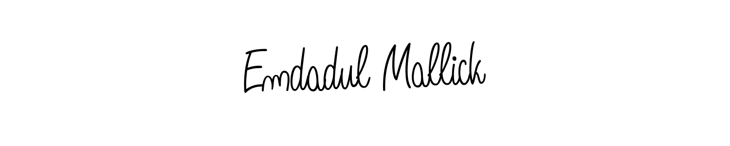 Use a signature maker to create a handwritten signature online. With this signature software, you can design (Angelique-Rose-font-FFP) your own signature for name Emdadul Mallick. Emdadul Mallick signature style 5 images and pictures png