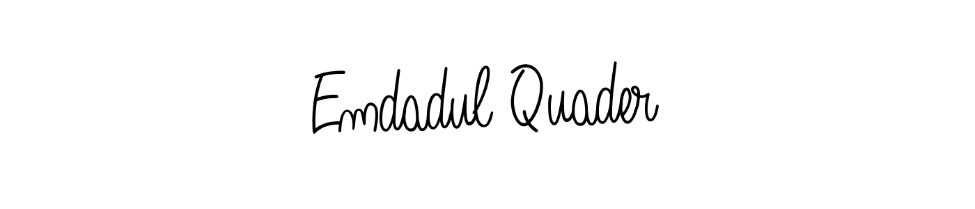 The best way (Angelique-Rose-font-FFP) to make a short signature is to pick only two or three words in your name. The name Emdadul Quader include a total of six letters. For converting this name. Emdadul Quader signature style 5 images and pictures png