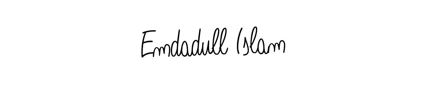 Emdadull Islam stylish signature style. Best Handwritten Sign (Angelique-Rose-font-FFP) for my name. Handwritten Signature Collection Ideas for my name Emdadull Islam. Emdadull Islam signature style 5 images and pictures png