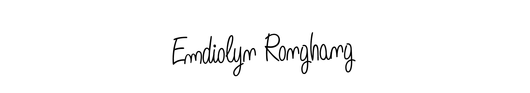 It looks lik you need a new signature style for name Emdiolyn Ronghang. Design unique handwritten (Angelique-Rose-font-FFP) signature with our free signature maker in just a few clicks. Emdiolyn Ronghang signature style 5 images and pictures png
