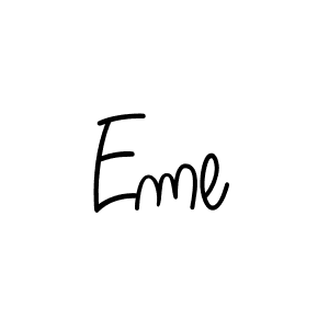 Use a signature maker to create a handwritten signature online. With this signature software, you can design (Angelique-Rose-font-FFP) your own signature for name Eme. Eme signature style 5 images and pictures png