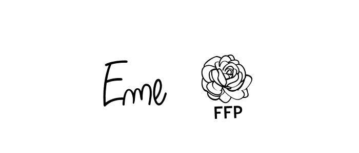 You should practise on your own different ways (Angelique-Rose-font-FFP) to write your name (Eme⁹3) in signature. don't let someone else do it for you. Eme⁹3 signature style 5 images and pictures png