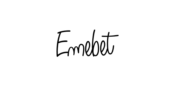 Design your own signature with our free online signature maker. With this signature software, you can create a handwritten (Angelique-Rose-font-FFP) signature for name Emebet. Emebet signature style 5 images and pictures png