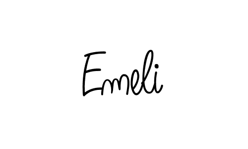 Create a beautiful signature design for name Emeli. With this signature (Angelique-Rose-font-FFP) fonts, you can make a handwritten signature for free. Emeli signature style 5 images and pictures png