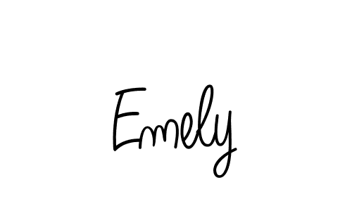 You should practise on your own different ways (Angelique-Rose-font-FFP) to write your name (Emely) in signature. don't let someone else do it for you. Emely signature style 5 images and pictures png