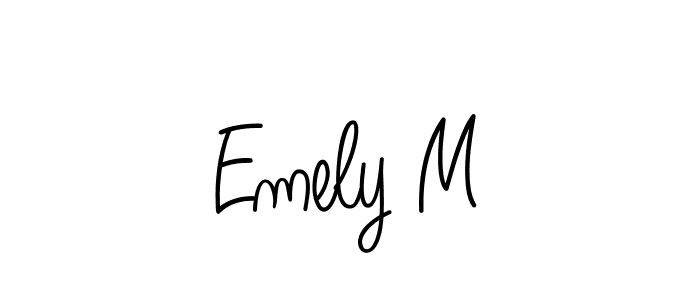 Once you've used our free online signature maker to create your best signature Angelique-Rose-font-FFP style, it's time to enjoy all of the benefits that Emely M name signing documents. Emely M signature style 5 images and pictures png