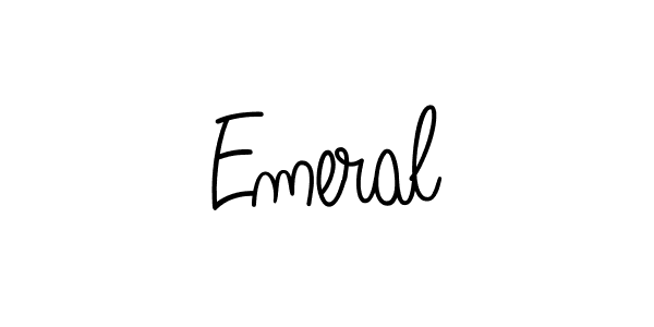 Use a signature maker to create a handwritten signature online. With this signature software, you can design (Angelique-Rose-font-FFP) your own signature for name Emeral. Emeral signature style 5 images and pictures png