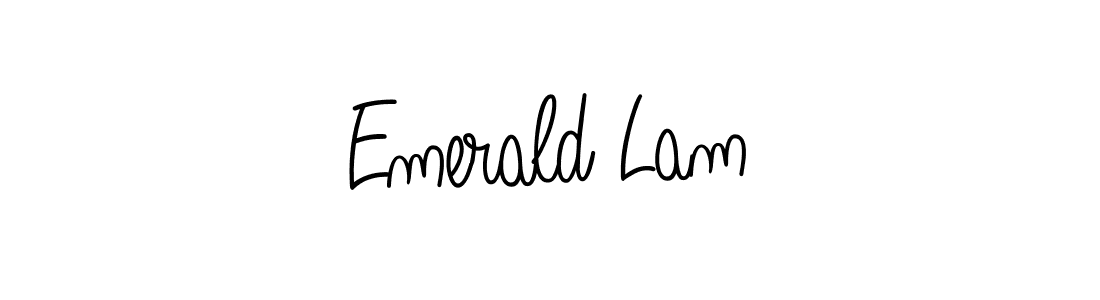 The best way (Angelique-Rose-font-FFP) to make a short signature is to pick only two or three words in your name. The name Emerald Lam include a total of six letters. For converting this name. Emerald Lam signature style 5 images and pictures png