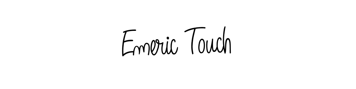 How to make Emeric Touch name signature. Use Angelique-Rose-font-FFP style for creating short signs online. This is the latest handwritten sign. Emeric Touch signature style 5 images and pictures png