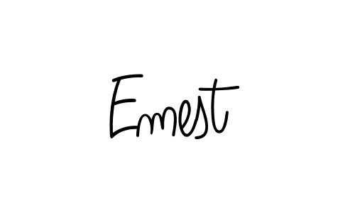 How to make Emest name signature. Use Angelique-Rose-font-FFP style for creating short signs online. This is the latest handwritten sign. Emest signature style 5 images and pictures png