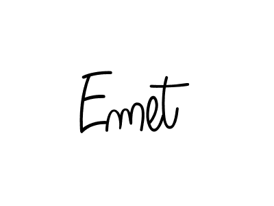 Make a beautiful signature design for name Emet. With this signature (Angelique-Rose-font-FFP) style, you can create a handwritten signature for free. Emet signature style 5 images and pictures png