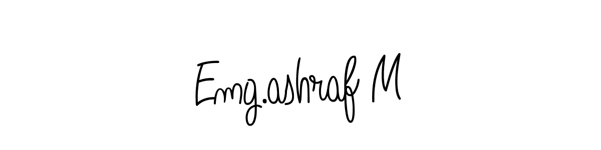 How to Draw Emg.ashraf M signature style? Angelique-Rose-font-FFP is a latest design signature styles for name Emg.ashraf M. Emg.ashraf M signature style 5 images and pictures png