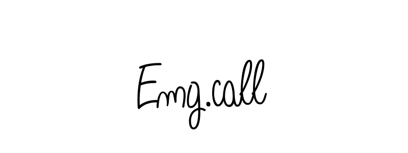 The best way (Angelique-Rose-font-FFP) to make a short signature is to pick only two or three words in your name. The name Emg.call include a total of six letters. For converting this name. Emg.call signature style 5 images and pictures png