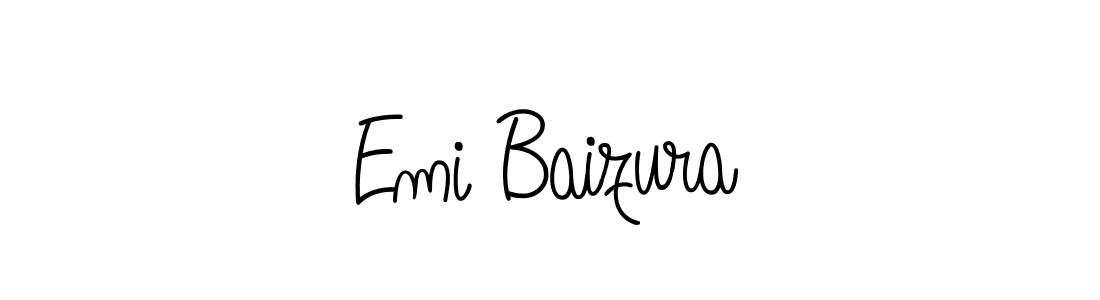 How to make Emi Baizura name signature. Use Angelique-Rose-font-FFP style for creating short signs online. This is the latest handwritten sign. Emi Baizura signature style 5 images and pictures png