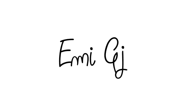 Create a beautiful signature design for name Emi Gj. With this signature (Angelique-Rose-font-FFP) fonts, you can make a handwritten signature for free. Emi Gj signature style 5 images and pictures png