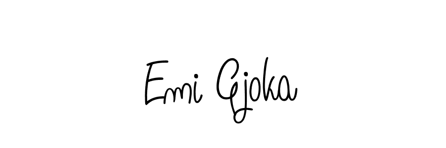Use a signature maker to create a handwritten signature online. With this signature software, you can design (Angelique-Rose-font-FFP) your own signature for name Emi Gjoka. Emi Gjoka signature style 5 images and pictures png