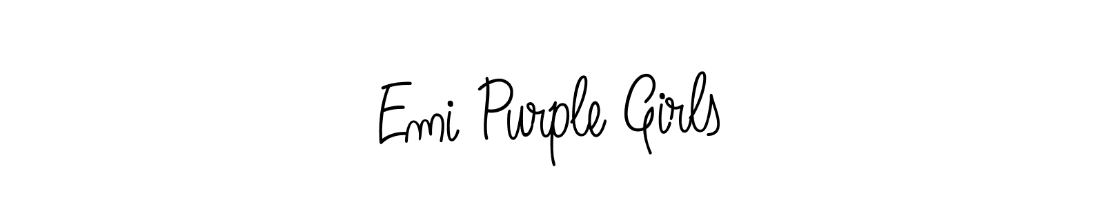 It looks lik you need a new signature style for name Emi Purple Girls. Design unique handwritten (Angelique-Rose-font-FFP) signature with our free signature maker in just a few clicks. Emi Purple Girls signature style 5 images and pictures png