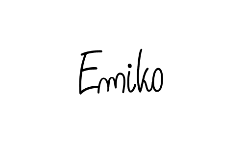 How to make Emiko signature? Angelique-Rose-font-FFP is a professional autograph style. Create handwritten signature for Emiko name. Emiko signature style 5 images and pictures png