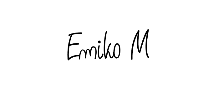 Once you've used our free online signature maker to create your best signature Angelique-Rose-font-FFP style, it's time to enjoy all of the benefits that Emiko M name signing documents. Emiko M signature style 5 images and pictures png