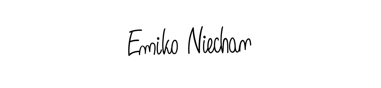 Also we have Emiko Niechan name is the best signature style. Create professional handwritten signature collection using Angelique-Rose-font-FFP autograph style. Emiko Niechan signature style 5 images and pictures png