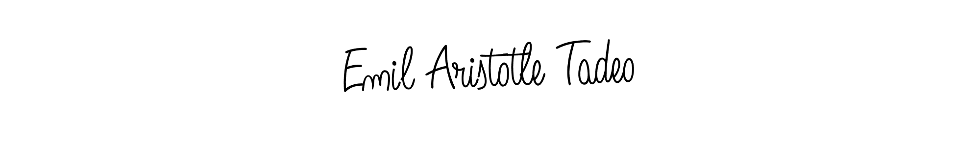 How to make Emil Aristotle Tadeo name signature. Use Angelique-Rose-font-FFP style for creating short signs online. This is the latest handwritten sign. Emil Aristotle Tadeo signature style 5 images and pictures png