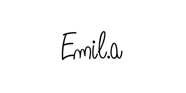 Make a beautiful signature design for name Emil.a. With this signature (Angelique-Rose-font-FFP) style, you can create a handwritten signature for free. Emil.a signature style 5 images and pictures png