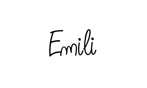 How to make Emili name signature. Use Angelique-Rose-font-FFP style for creating short signs online. This is the latest handwritten sign. Emili signature style 5 images and pictures png