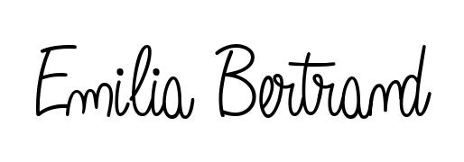 Get an exclusive digital autograph for Emilia Bertrand. The Angelique-Rose-font-FFP typeface captures the charm of real penmanship on paper. Emilia Bertrand signature style 5 images and pictures png