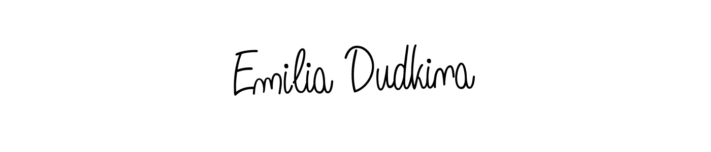 Create a beautiful signature design for name Emilia Dudkina. With this signature (Angelique-Rose-font-FFP) fonts, you can make a handwritten signature for free. Emilia Dudkina signature style 5 images and pictures png