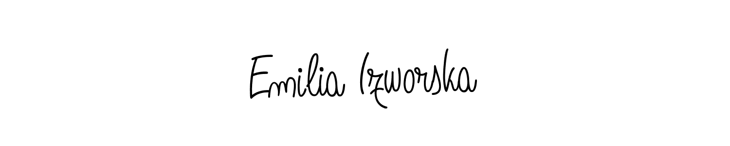 Create a beautiful signature design for name Emilia Izworska. With this signature (Angelique-Rose-font-FFP) fonts, you can make a handwritten signature for free. Emilia Izworska signature style 5 images and pictures png