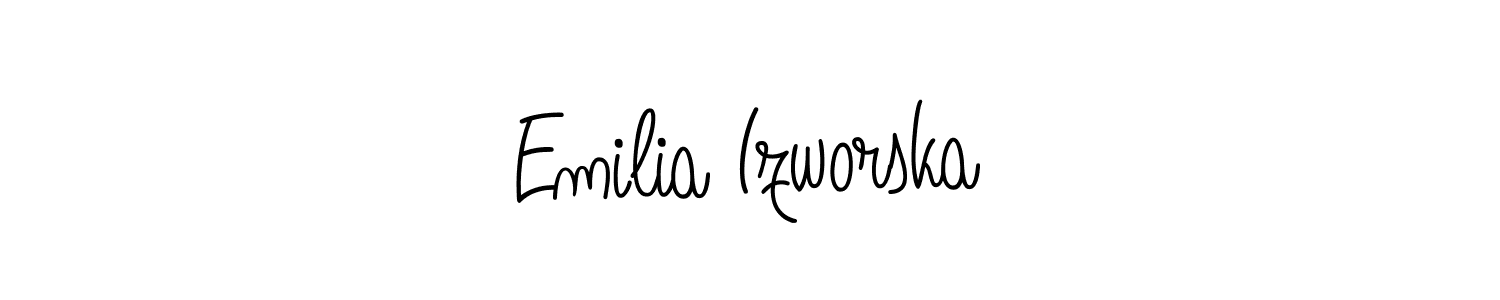 Create a beautiful signature design for name Emilia Izworska. With this signature (Angelique-Rose-font-FFP) fonts, you can make a handwritten signature for free. Emilia Izworska signature style 5 images and pictures png