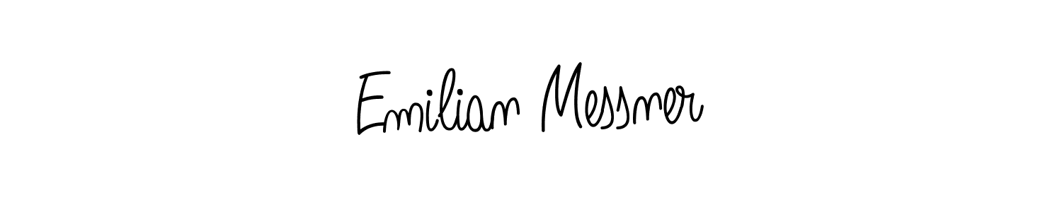 You should practise on your own different ways (Angelique-Rose-font-FFP) to write your name (Emilian Messner) in signature. don't let someone else do it for you. Emilian Messner signature style 5 images and pictures png
