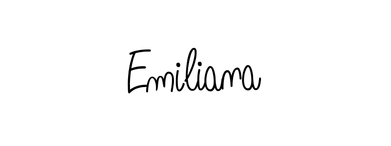 Make a beautiful signature design for name Emiliana. With this signature (Angelique-Rose-font-FFP) style, you can create a handwritten signature for free. Emiliana signature style 5 images and pictures png