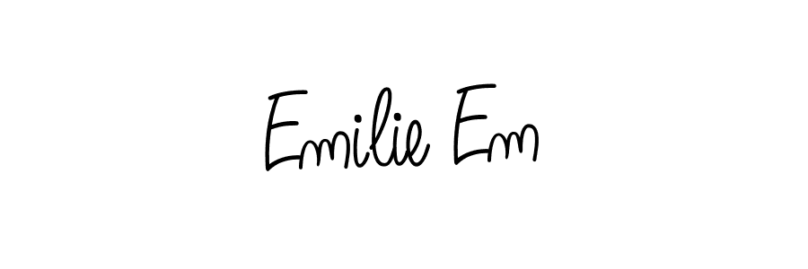 How to Draw Emilie Em signature style? Angelique-Rose-font-FFP is a latest design signature styles for name Emilie Em. Emilie Em signature style 5 images and pictures png