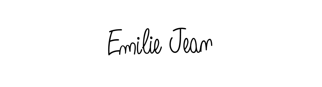 Use a signature maker to create a handwritten signature online. With this signature software, you can design (Angelique-Rose-font-FFP) your own signature for name Emilie Jean. Emilie Jean signature style 5 images and pictures png