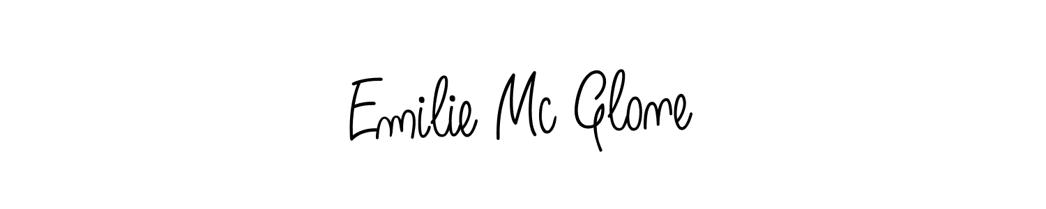 Use a signature maker to create a handwritten signature online. With this signature software, you can design (Angelique-Rose-font-FFP) your own signature for name Emilie Mc Glone. Emilie Mc Glone signature style 5 images and pictures png