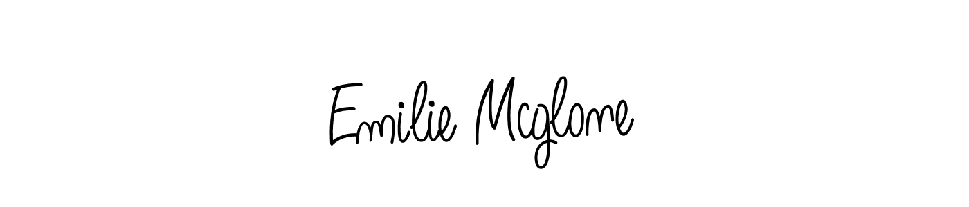 Use a signature maker to create a handwritten signature online. With this signature software, you can design (Angelique-Rose-font-FFP) your own signature for name Emilie Mcglone. Emilie Mcglone signature style 5 images and pictures png