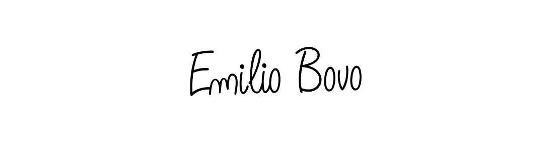 Create a beautiful signature design for name Emilio Bovo. With this signature (Angelique-Rose-font-FFP) fonts, you can make a handwritten signature for free. Emilio Bovo signature style 5 images and pictures png