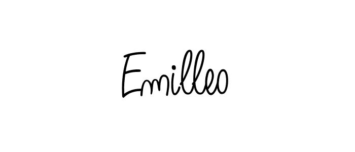 if you are searching for the best signature style for your name Emilleo. so please give up your signature search. here we have designed multiple signature styles  using Angelique-Rose-font-FFP. Emilleo signature style 5 images and pictures png