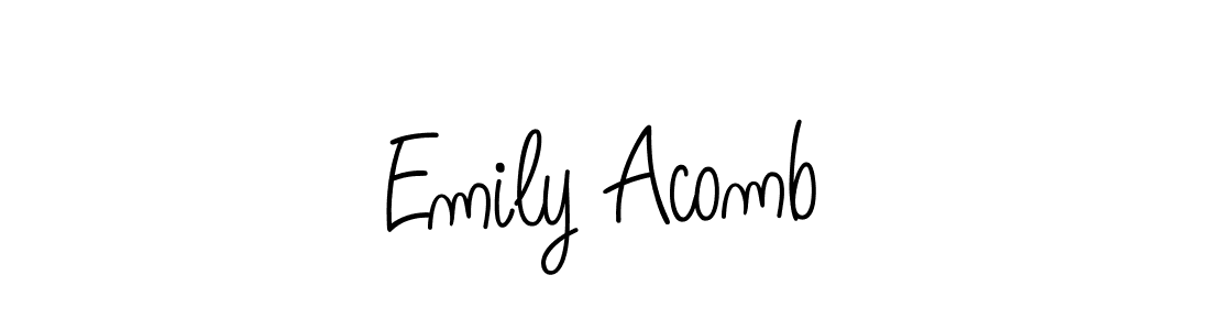 How to make Emily Acomb signature? Angelique-Rose-font-FFP is a professional autograph style. Create handwritten signature for Emily Acomb name. Emily Acomb signature style 5 images and pictures png