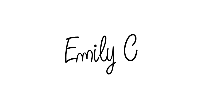 Make a beautiful signature design for name Emily C. With this signature (Angelique-Rose-font-FFP) style, you can create a handwritten signature for free. Emily C signature style 5 images and pictures png