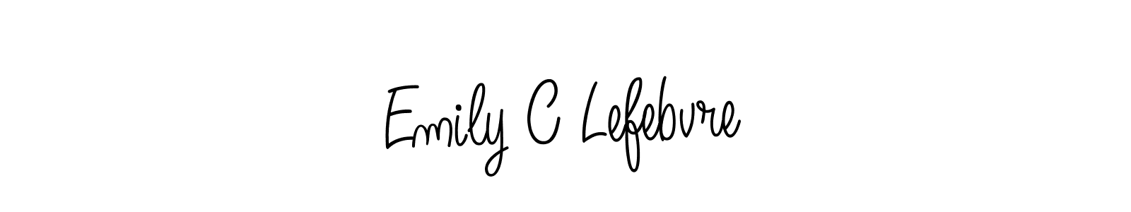You should practise on your own different ways (Angelique-Rose-font-FFP) to write your name (Emily C Lefebvre) in signature. don't let someone else do it for you. Emily C Lefebvre signature style 5 images and pictures png