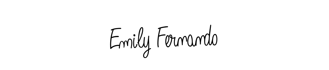 The best way (Angelique-Rose-font-FFP) to make a short signature is to pick only two or three words in your name. The name Emily Fernando include a total of six letters. For converting this name. Emily Fernando signature style 5 images and pictures png