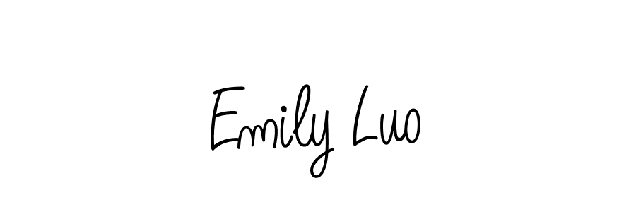 How to Draw Emily Luo signature style? Angelique-Rose-font-FFP is a latest design signature styles for name Emily Luo. Emily Luo signature style 5 images and pictures png