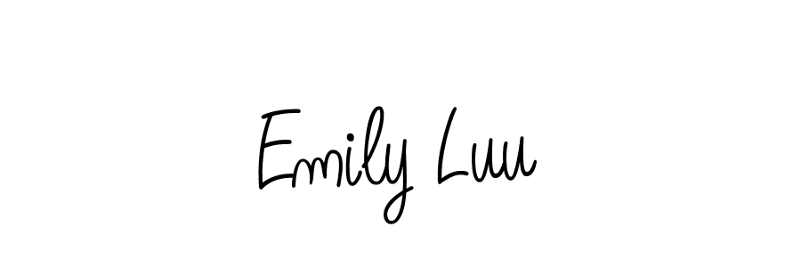 Angelique-Rose-font-FFP is a professional signature style that is perfect for those who want to add a touch of class to their signature. It is also a great choice for those who want to make their signature more unique. Get Emily Luu name to fancy signature for free. Emily Luu signature style 5 images and pictures png