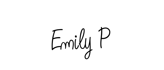 Create a beautiful signature design for name Emily P. With this signature (Angelique-Rose-font-FFP) fonts, you can make a handwritten signature for free. Emily P signature style 5 images and pictures png