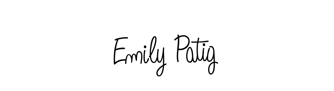 Create a beautiful signature design for name Emily Patig. With this signature (Angelique-Rose-font-FFP) fonts, you can make a handwritten signature for free. Emily Patig signature style 5 images and pictures png